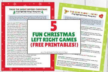 5 FUN Christmas Left Right Games [FREE Printables]