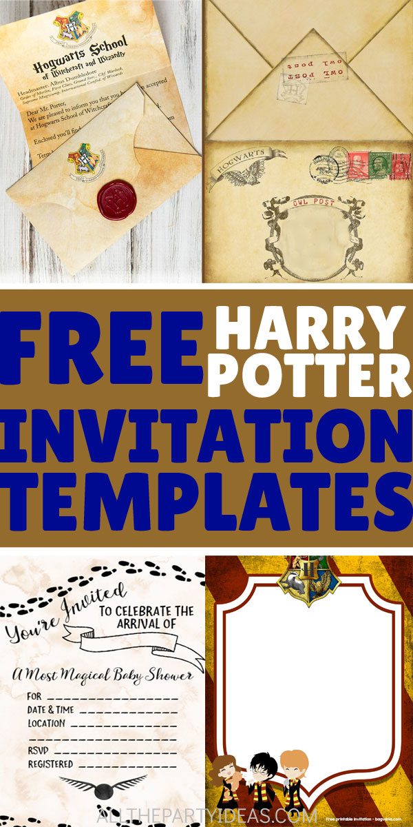 thumbnail image 2 of Harry Potter Birthday Party Invitations – Custom Design – Unisex Kids Birthday Invites 2 of 3